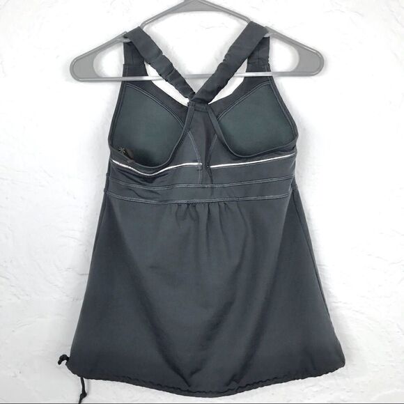 Athleta Charcoal Gray Workout Athletic Top - Picture 3 of 9